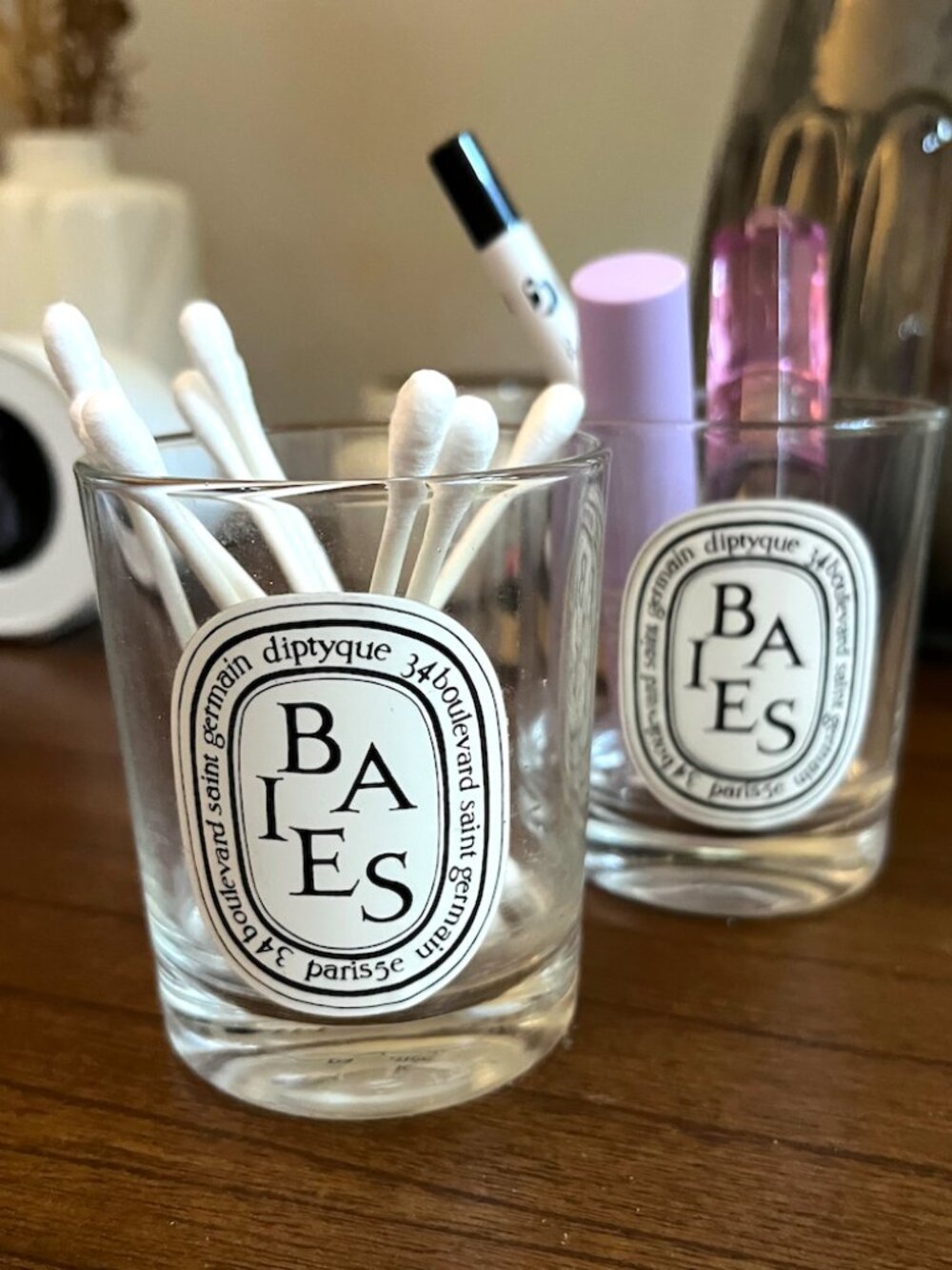 Set of 2 Diptyque Baies MINI empty candles